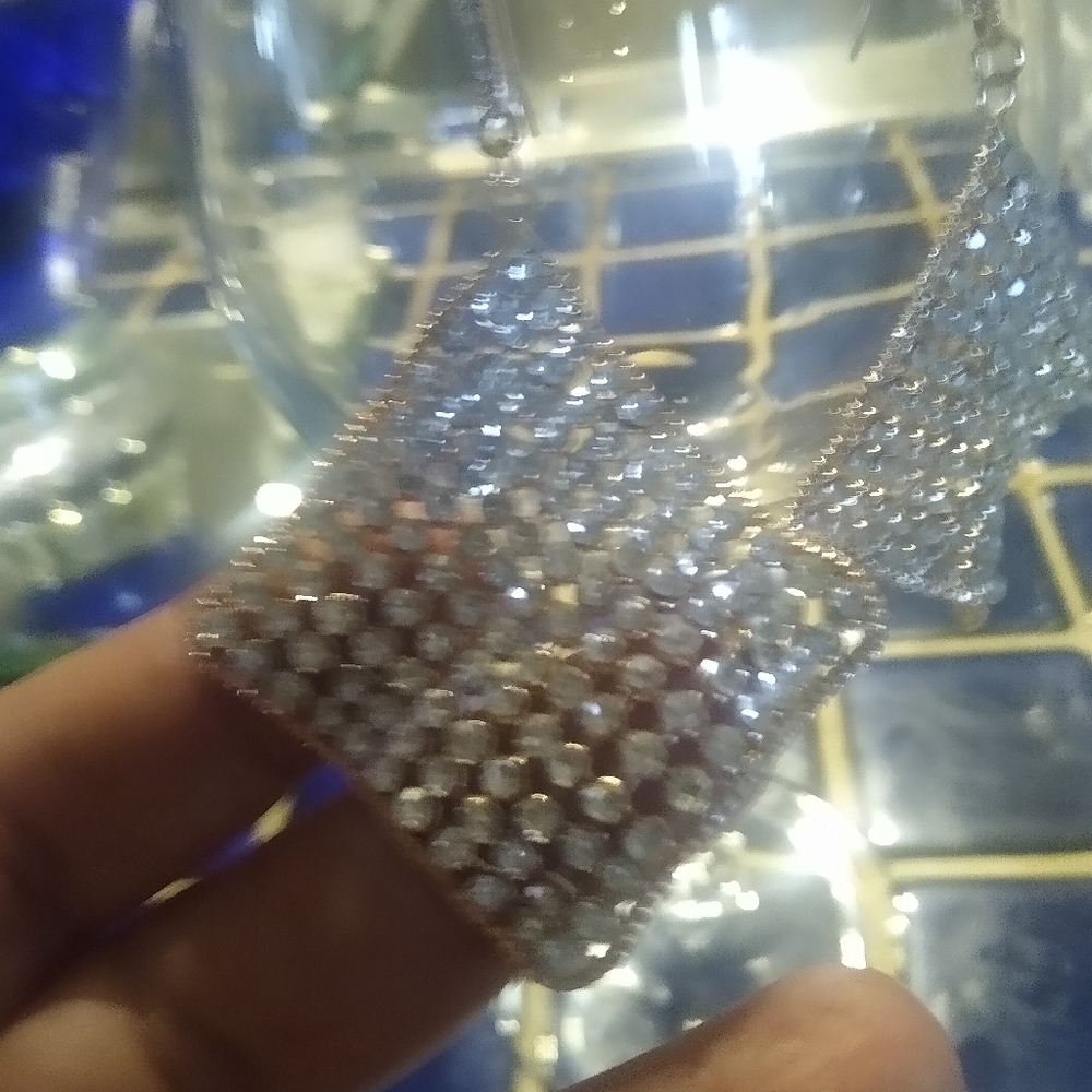 Rhinestone drop earrings